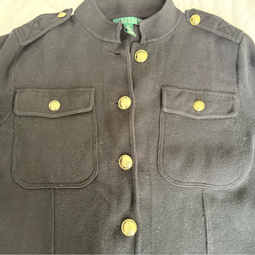 Ralph Lauren - Women’s Black Jacket with Gold Buttons Military inspired - Picture 3 of 5